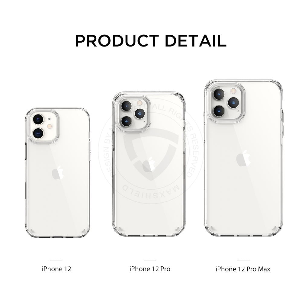 MAXSHIELD For iPhone 12 Mini 5.4 Inch Case Heavy Duty Shockproof Clear Slim Cover+Free Screen Protector