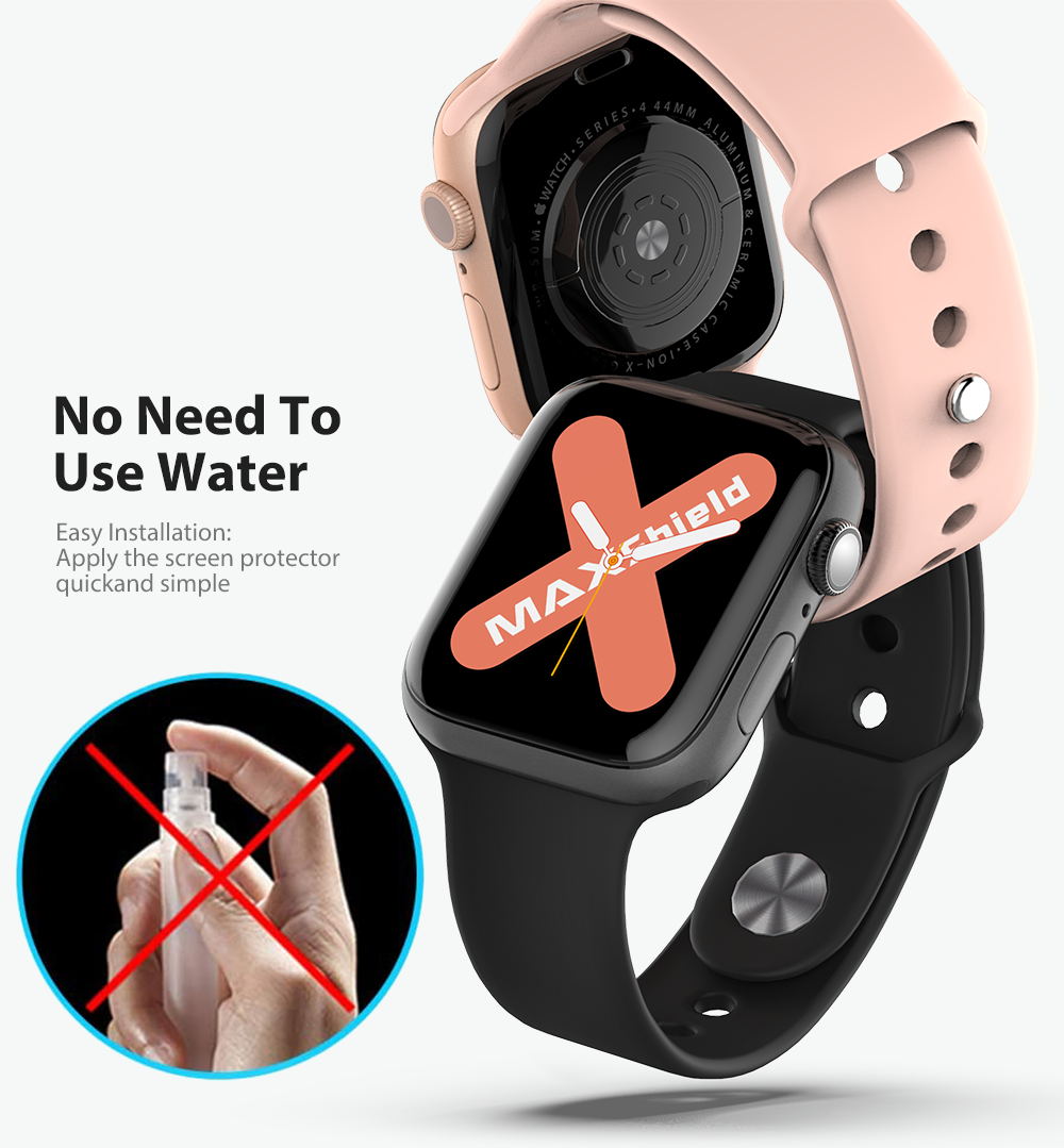 MaxShield Screen Protector for Apple Watch Series 4/5 40mm Full Cover iWatch