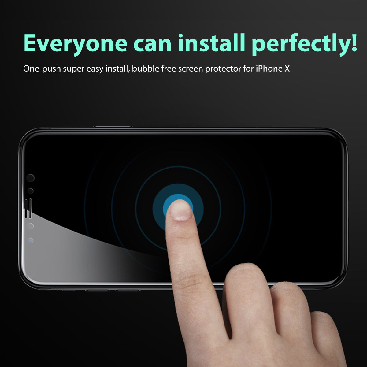 ANTI-SPY PRIVACY TEMPERED GLASS SCREEN PROTECTOR FOR iPhone X