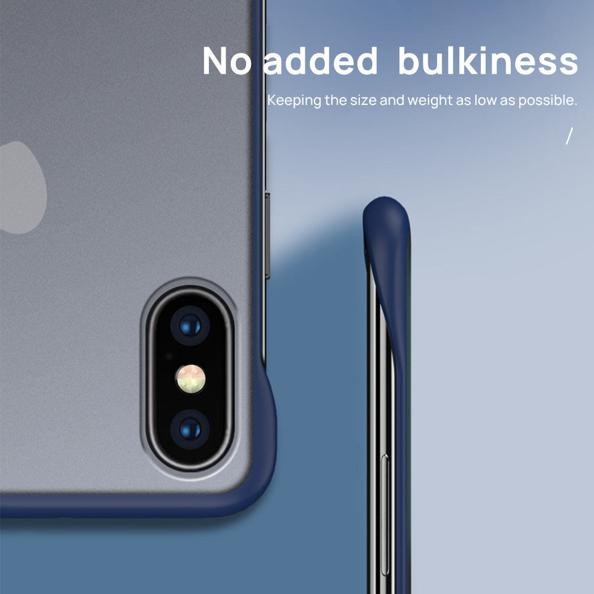 iPhone XS Case Cover, Slim Matte Back Clear TPU ShockProof Bumper