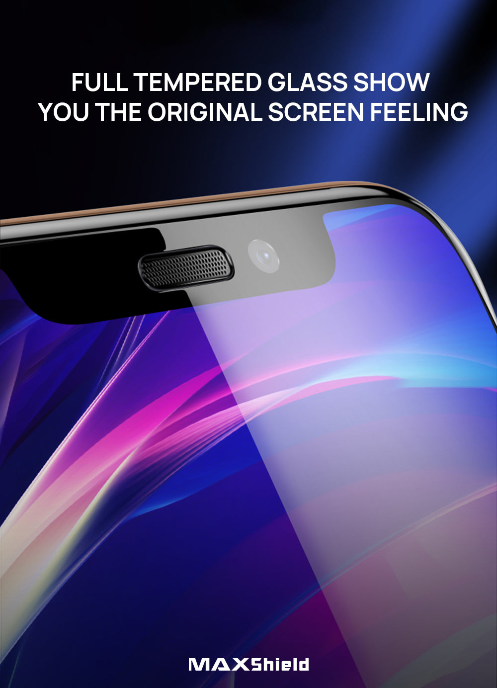 iPhone XS MAX Plus Full Coverage Tempered Glass Screen Protector