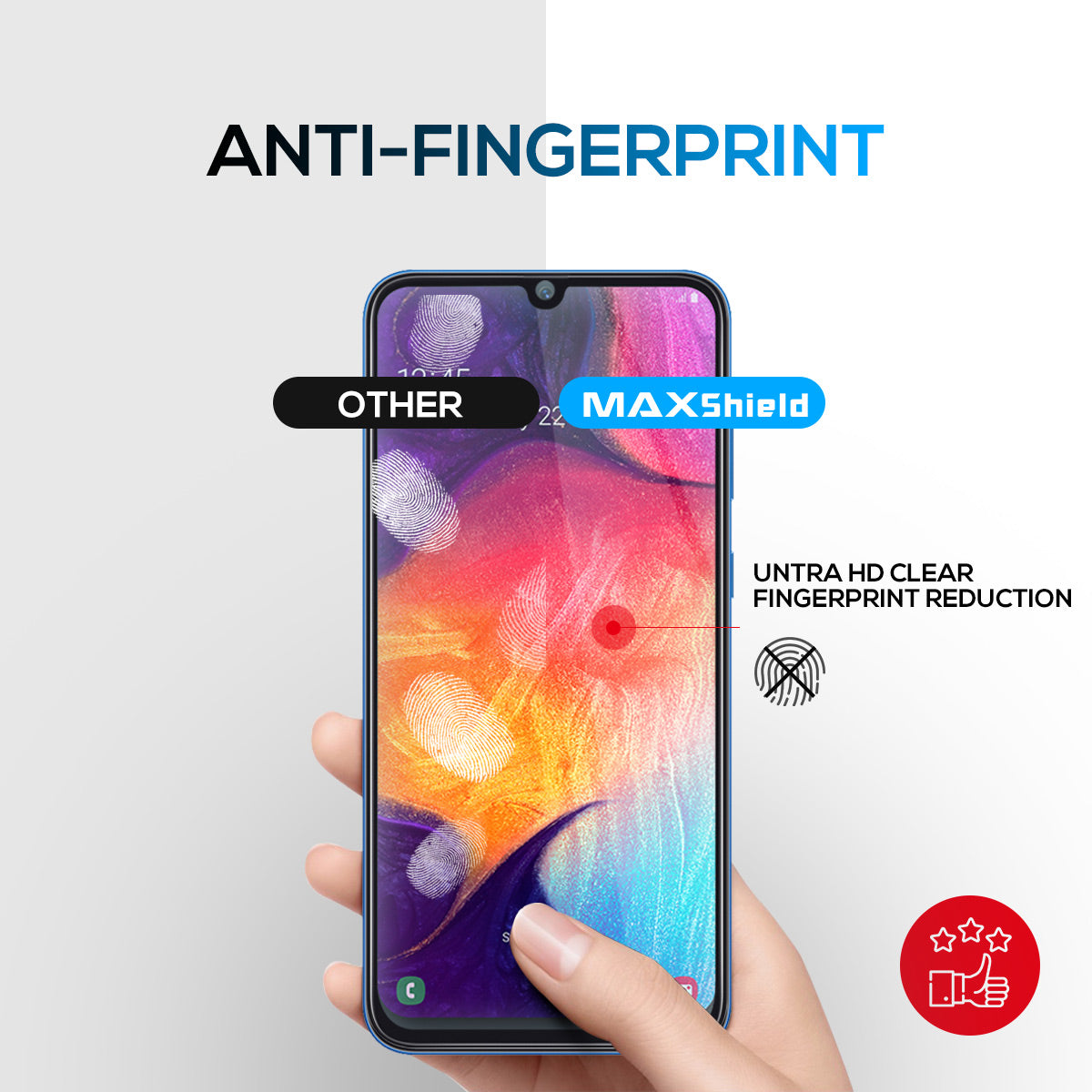 Samsung Galaxy A50 Full Coverage Tempered Glass Film HD Screen Protector