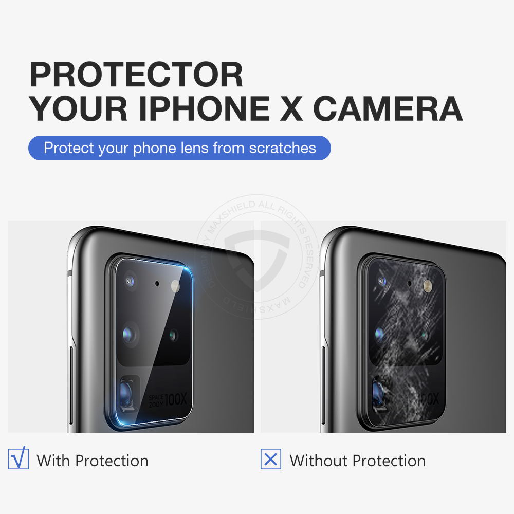 MAXSHIELD Galaxy S20 Plus Camera Lens Tempered Glass Screen Protector