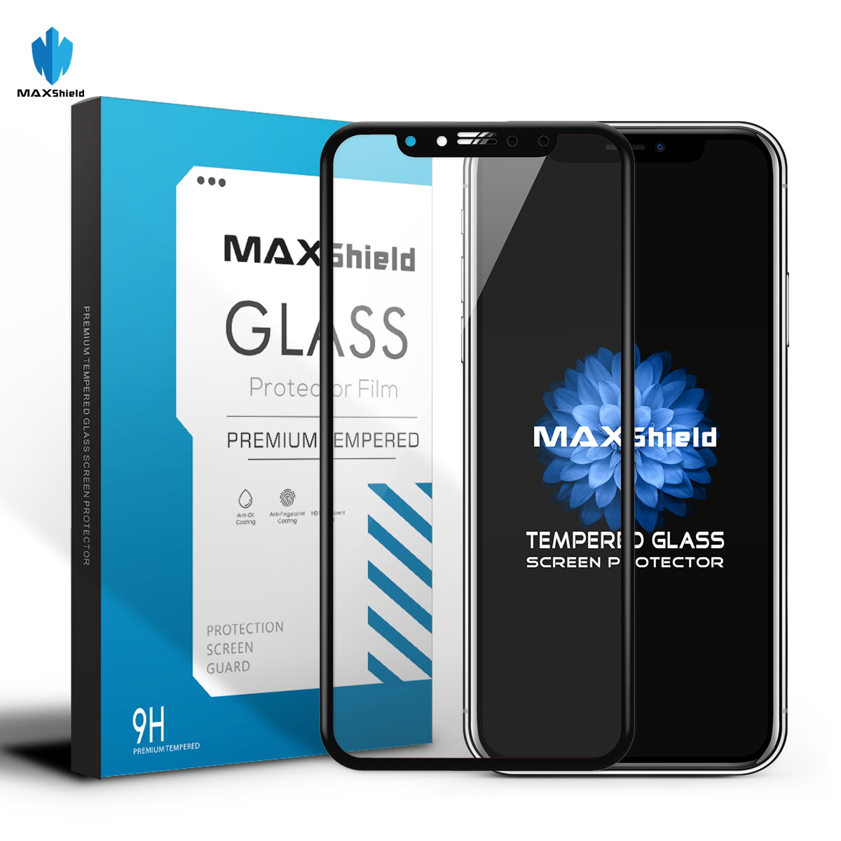 MAXSHILD 5D Full Coverage Glass Screen Protector For Apple iPhone X