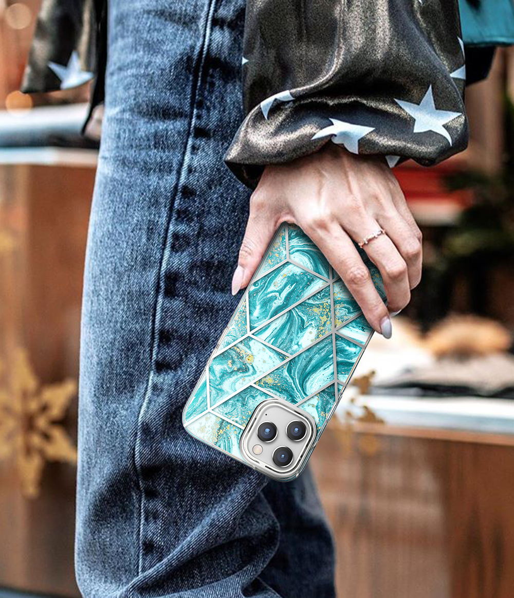 For iPhone 12 Mini 5.4" Case Clear Slim Stylish Marble Shockproof Cover