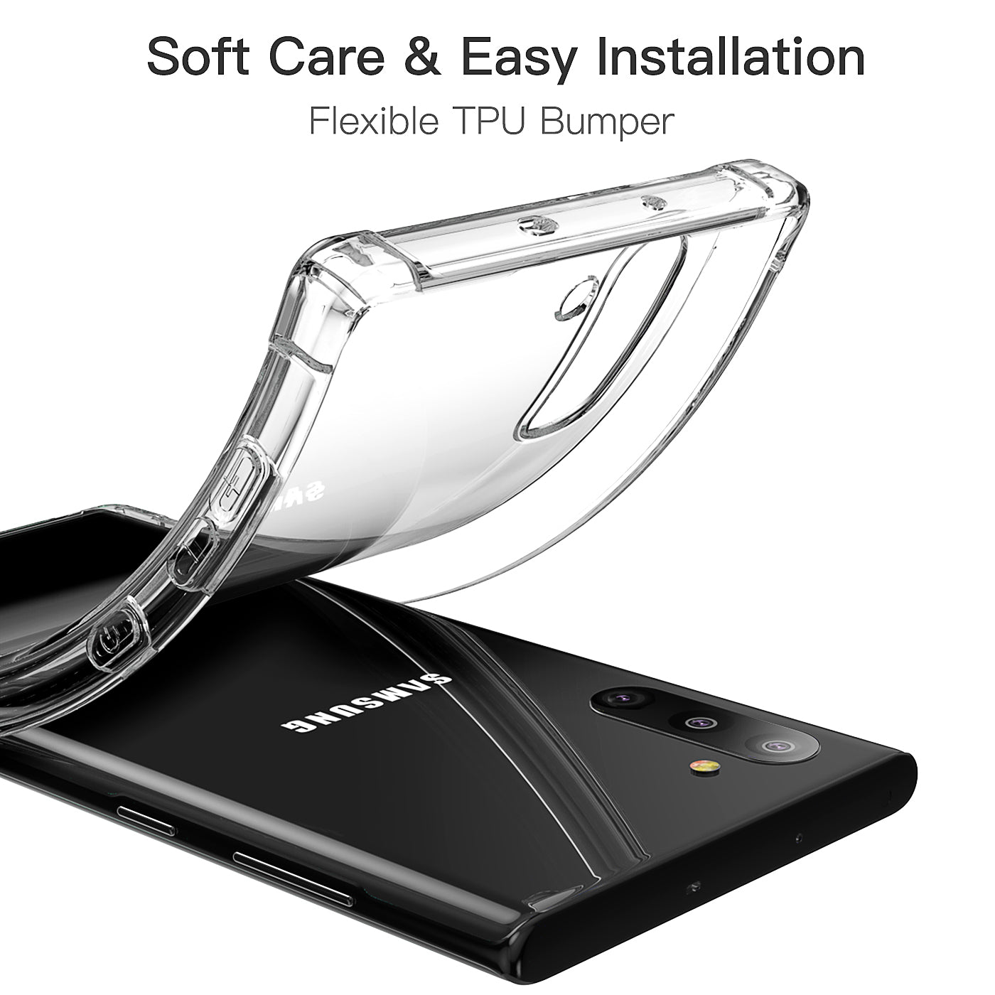 Samsung Galaxy Note 10 Case Clear Heavy Duty Shockproof Slim Cover