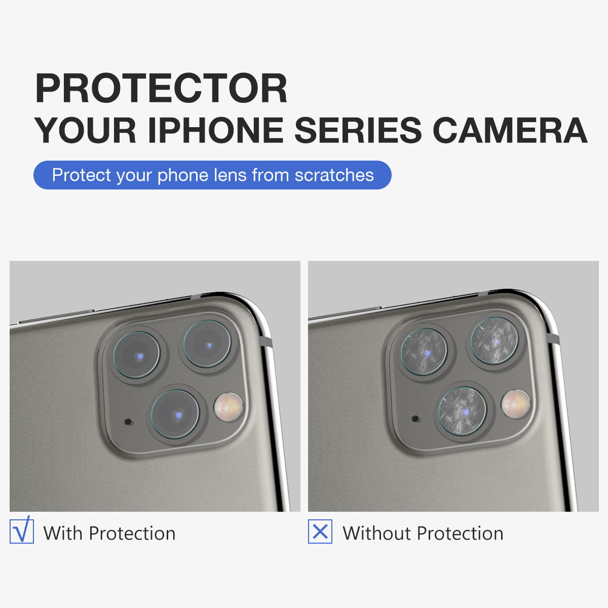 MAXSHIELD iPhone 11 Pro Max Camera Lens Tempered Glass Screen Protector