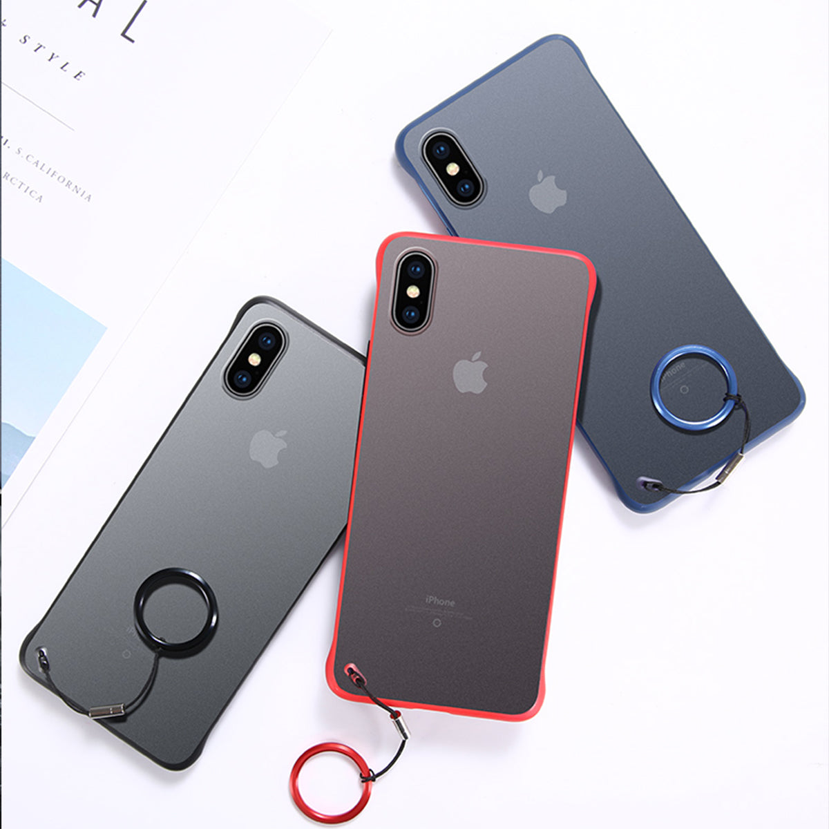 iPhone XR Case Cover, Slim Matte Back Clear TPU ShockProof Bumper