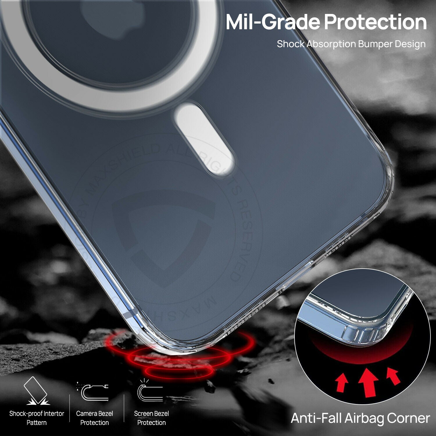 For iPhone 13 Pro Max Clear Mag Safe Magnetic Case Slim Bumper Shockproof Cover