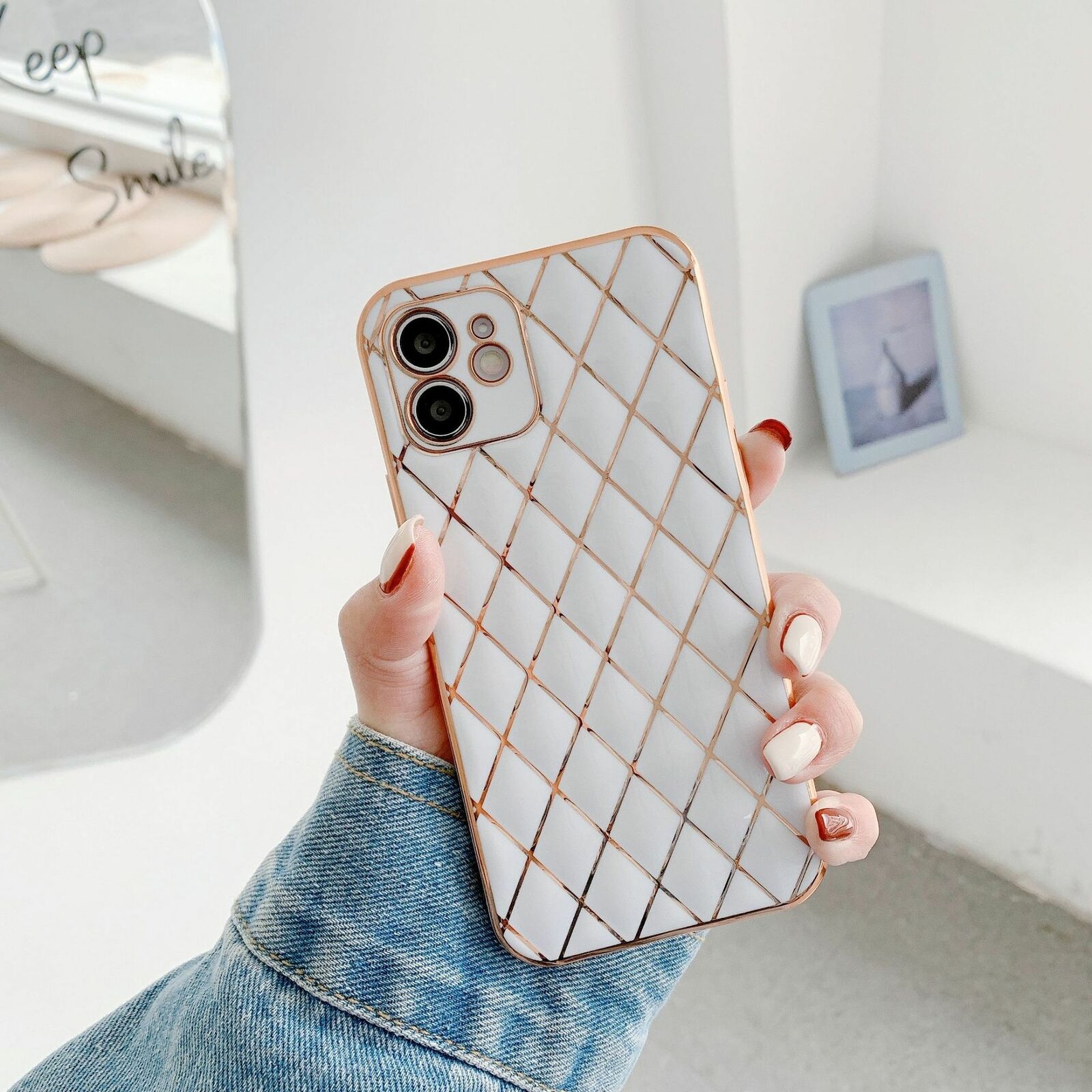 For iPhone 12 Pro Max Case Shockproof Leather Marble Soft Slim Wallet Girl Cover