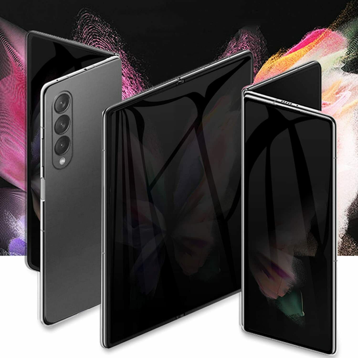 For Galaxy Z Fold3 2 5G Flip 3 Anti Spy Privacy Screen Protector Full Cover Case