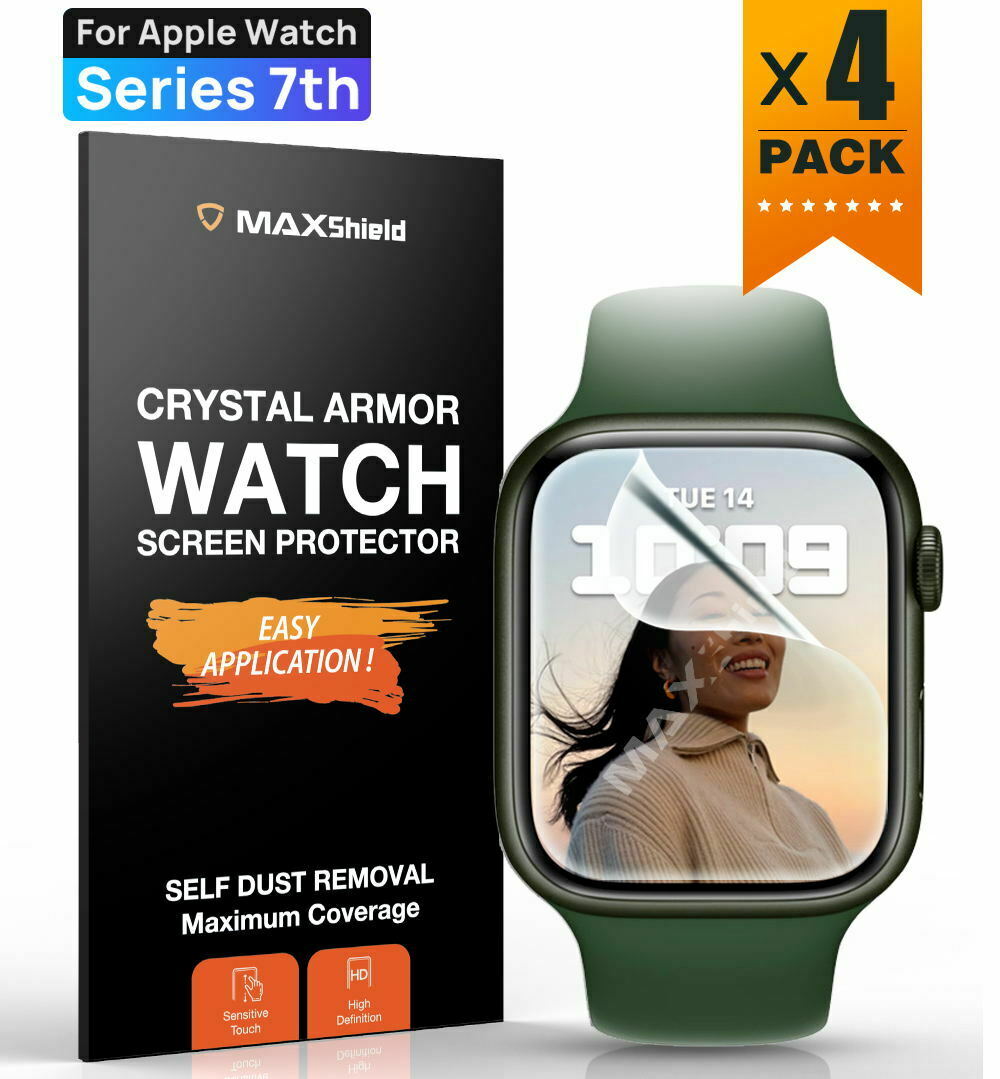 4X For Apple Watch Series 7 45/41mm Full HYDROGEL Screen Protector Flim 2021