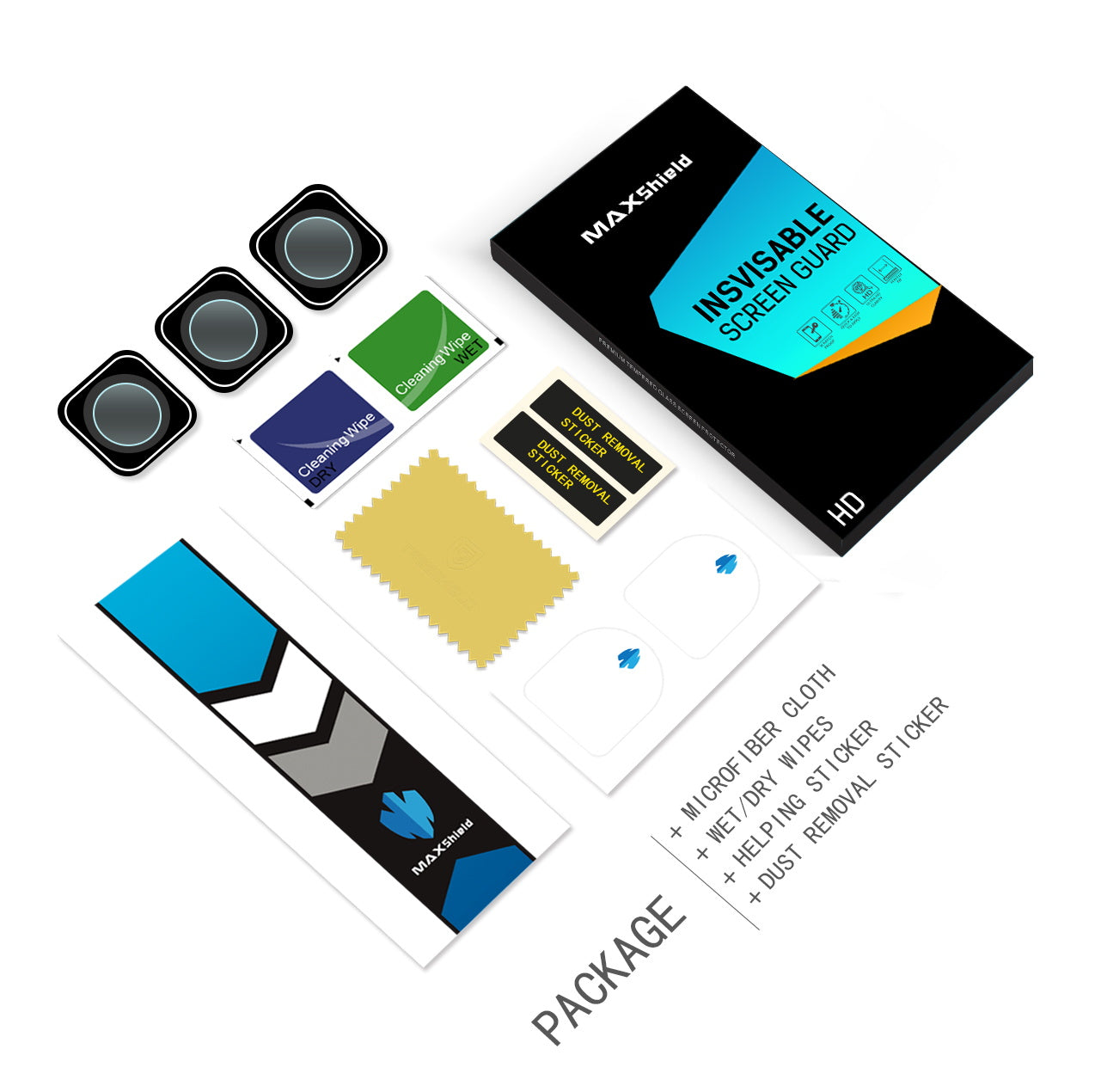 MAXSHIELD iPhone 11 Pro Camera Lens Tempered Glass Screen Protector