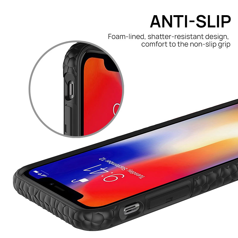 iPhone XS Case, Heavy Duty Shockproof Slim Clear Protection Cover