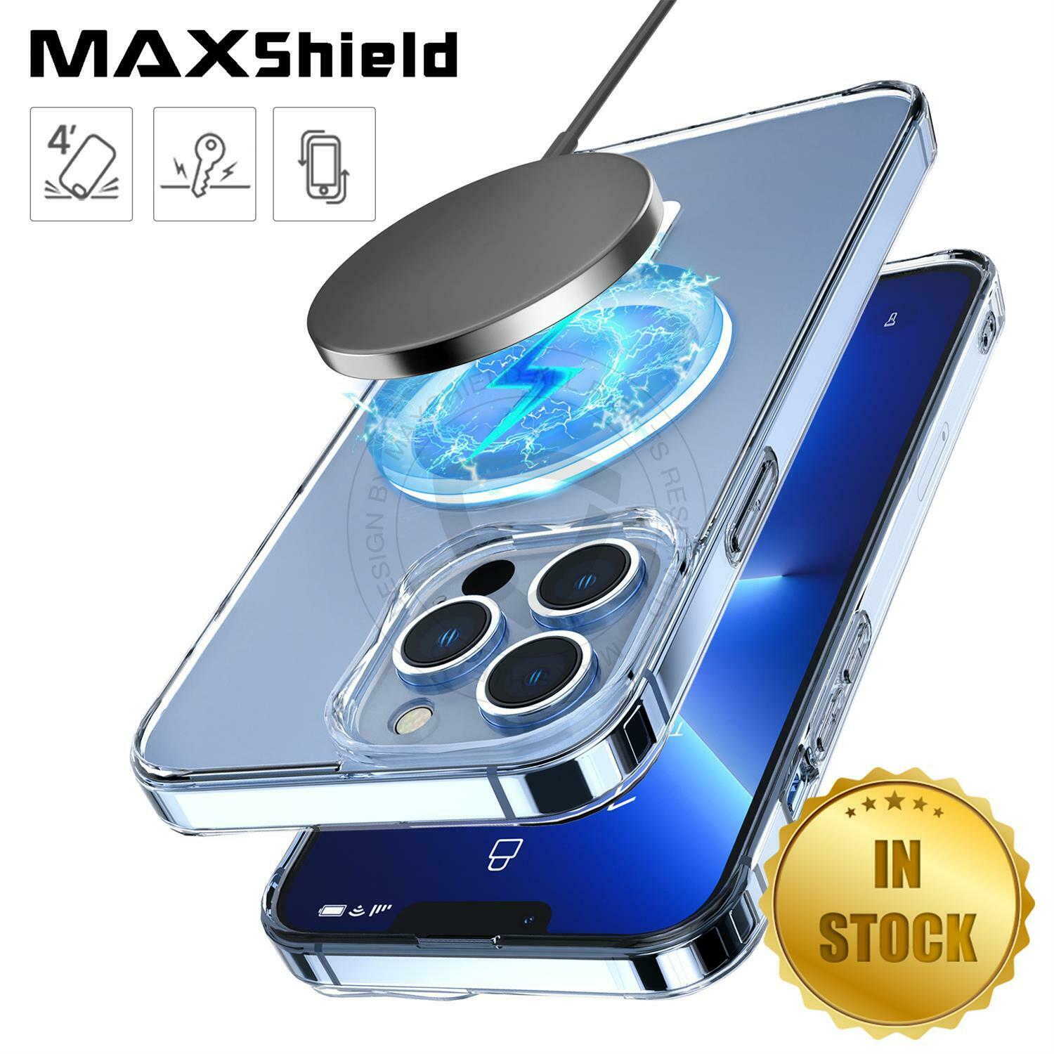 For iPhone 13 Pro Max Clear Mag Safe Magnetic Case Slim Bumper Shockproof Cover