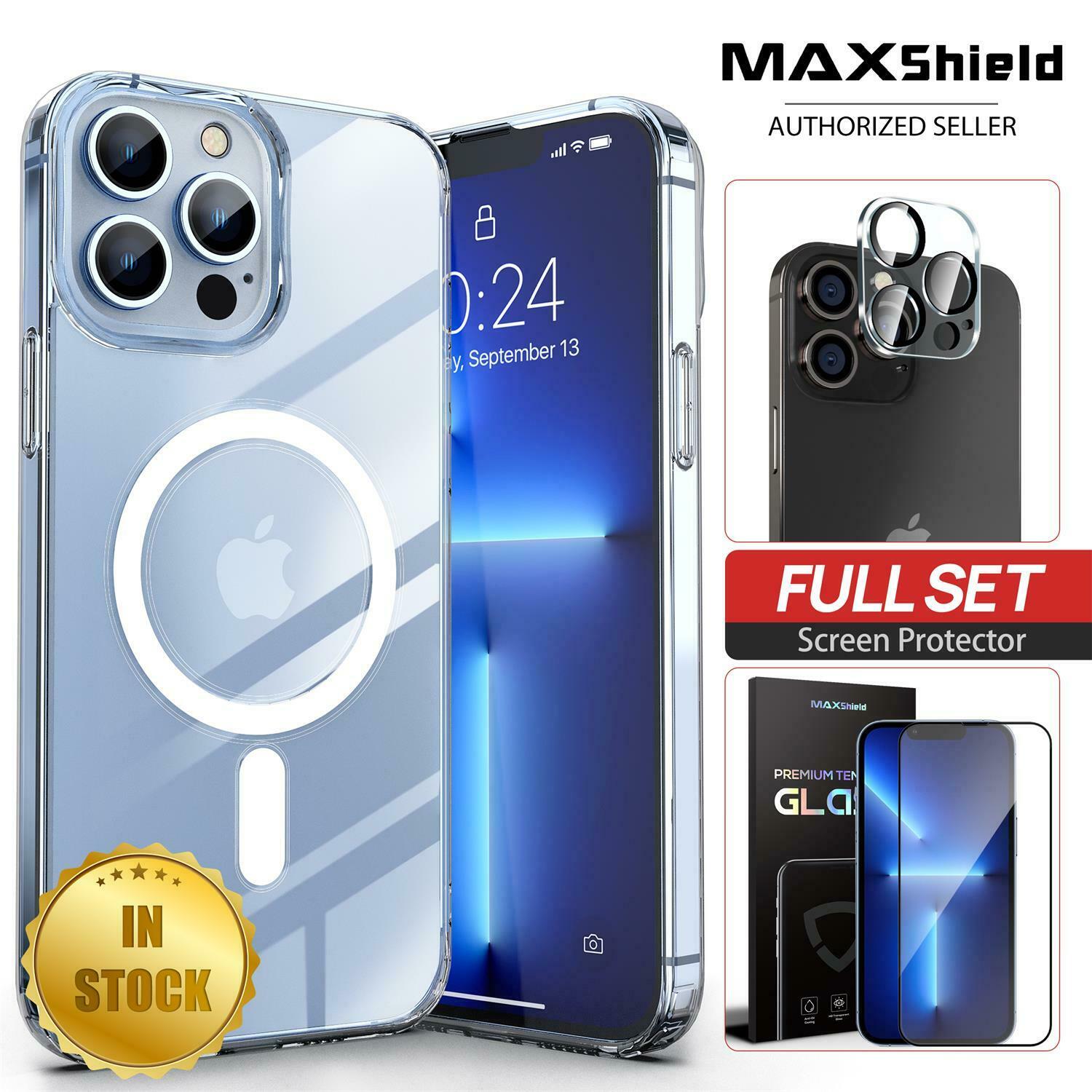 For iPhone 13 Pro Max Clear Mag Safe Magnetic Case Slim Bumper Shockproof Cover