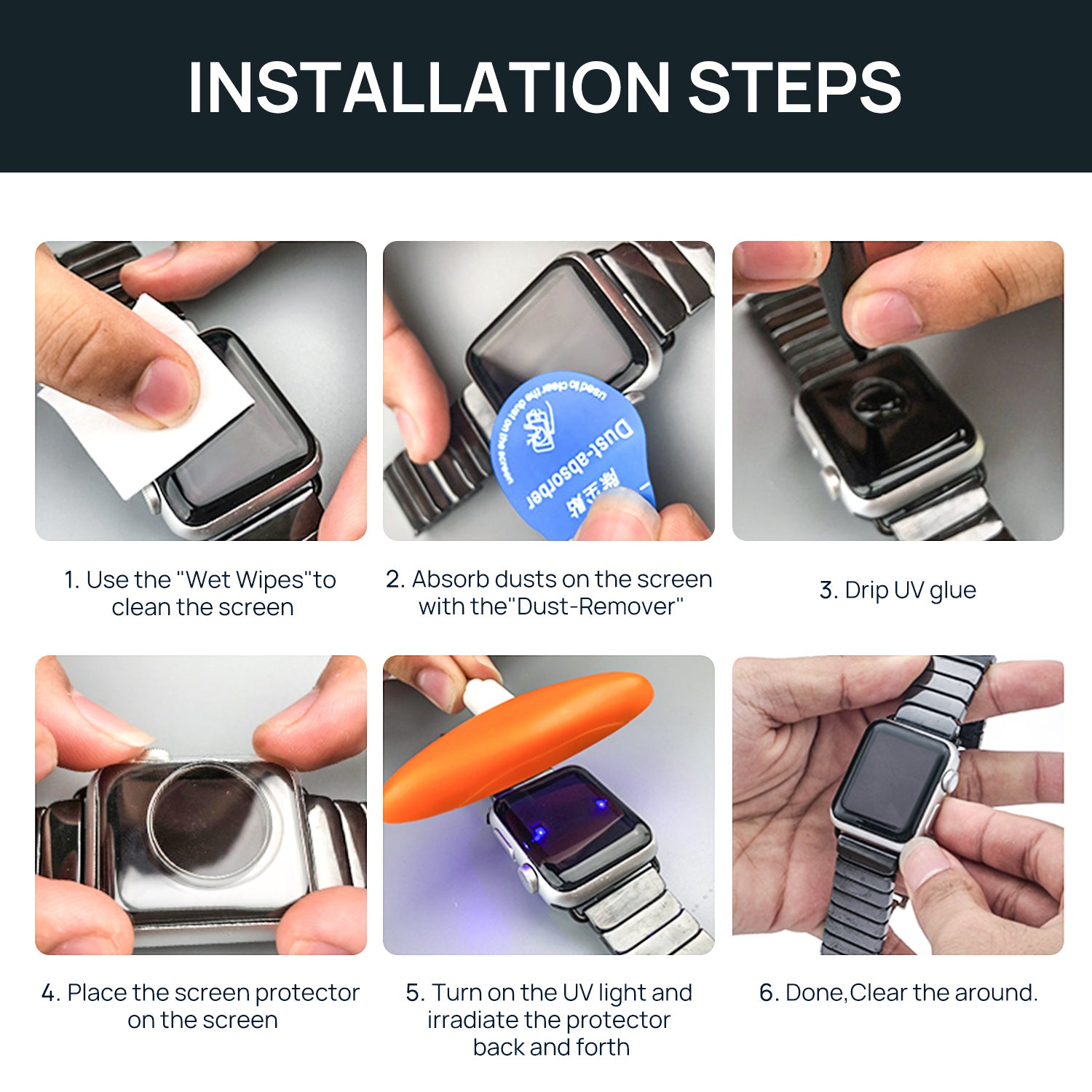 MaxShield Screen Protector for Apple Watch Series 1/2/3/4 44mm iWatch