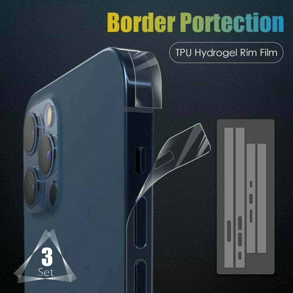3X MAXSHIELD Fr iPhone 13 Pro MAX Mini Edge Sides Full Cover Screen Protector
