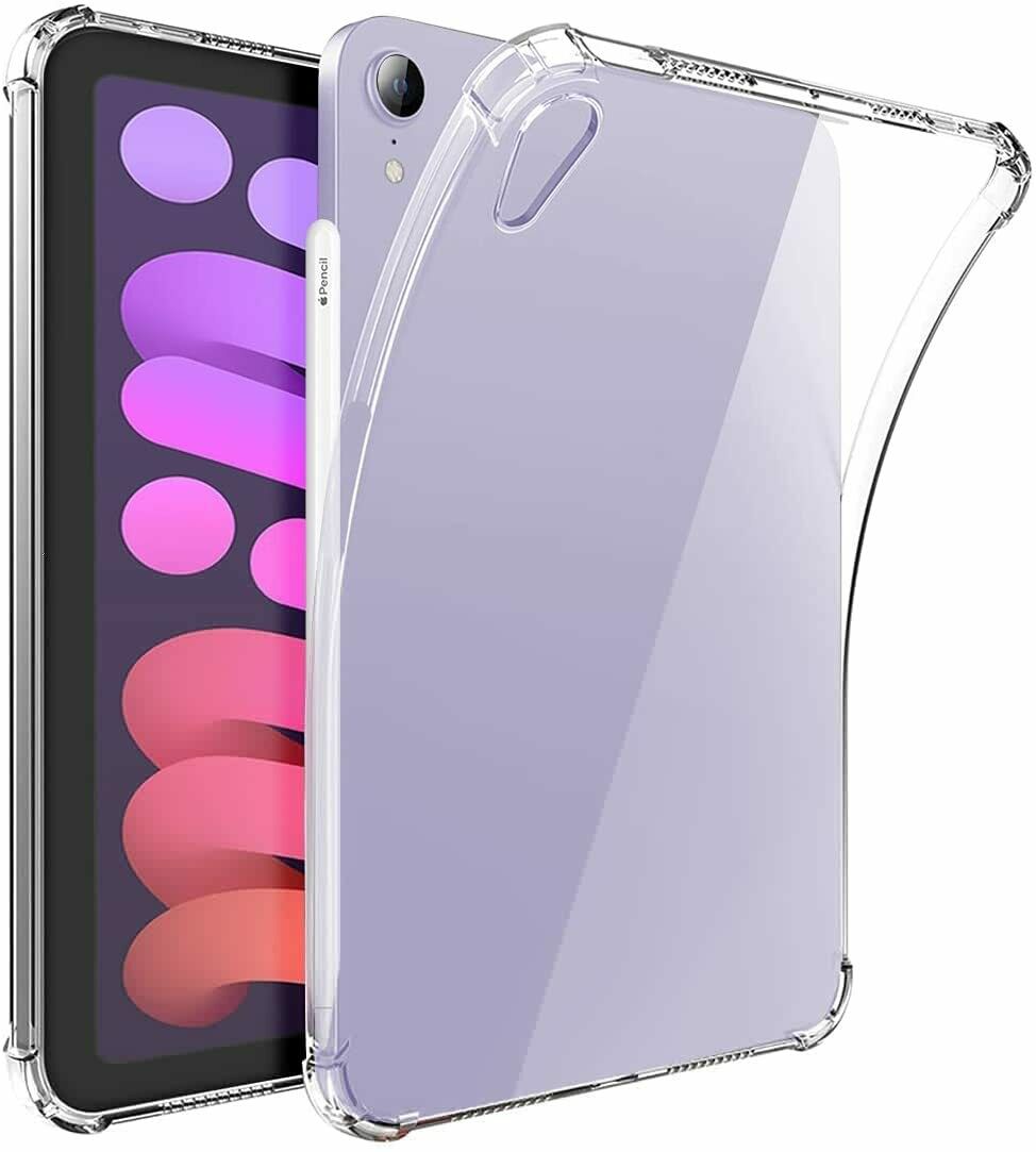 For iPad Mini 6 10.2" 9th Air 4 10.9" Clear Case Shockproof Slim Cover Pen Holder