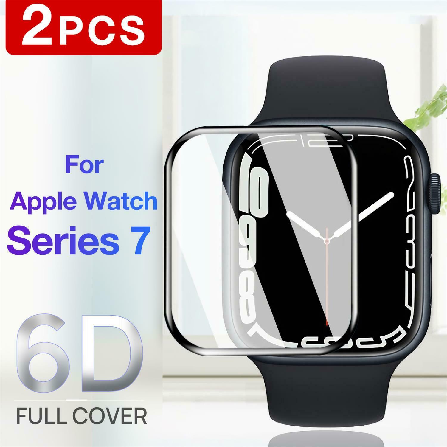 2X MAXSHIELD For Apple Watch Series 7 45/41mm Glass Full Cover Screen Protector