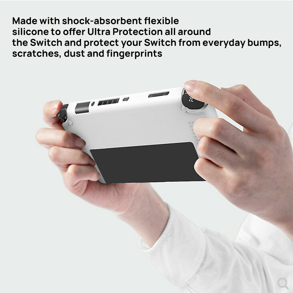 For Switch Nintendo OLED Console Silicone Case Slim Heavy Duty Shockproof Cover