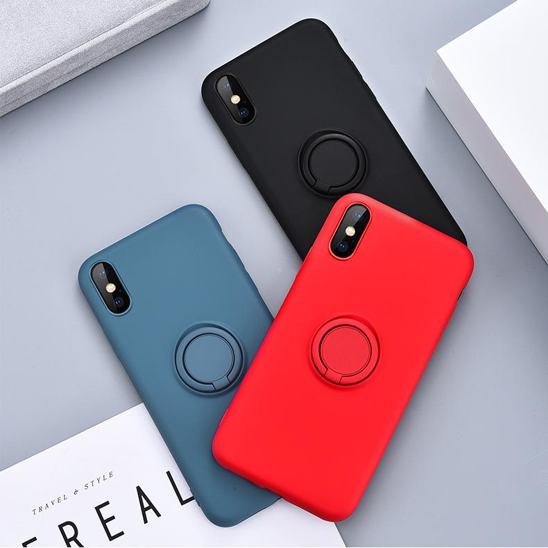 iPhone XR Thin Soft Silicone Ring Holder Case Cover