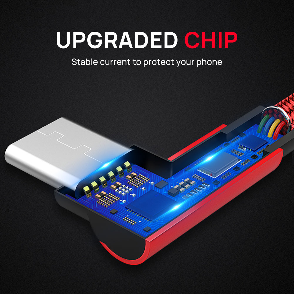 90 Degree 5A USB Magnetic Data Charging Cable Fast Charger For iPhone