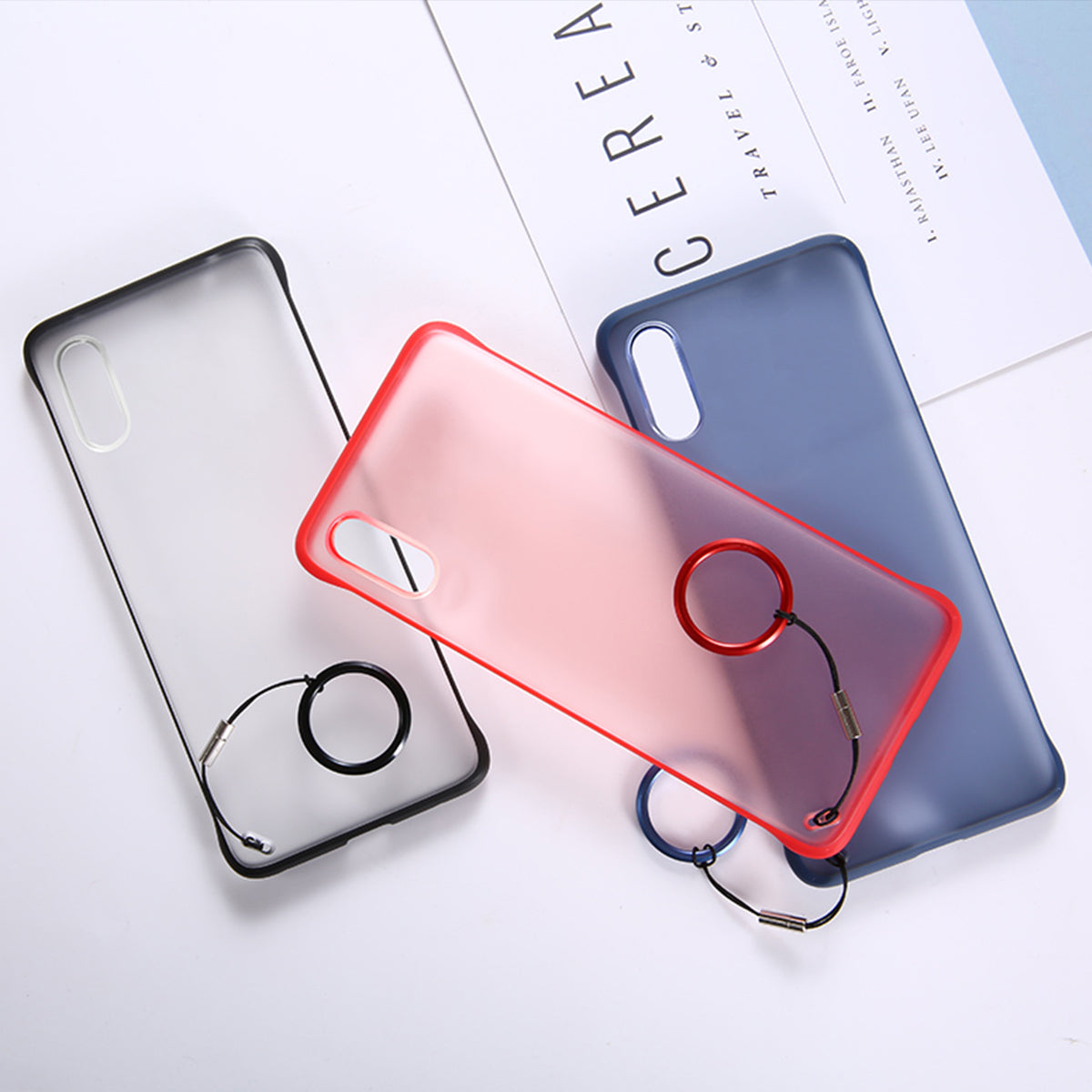 iPhone XS MAX Case Cover, Slim Matte Back Clear TPU ShockProof Bumper