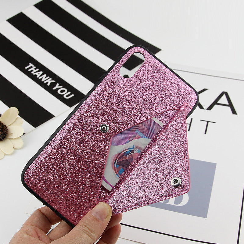 iPhone 11 Bling Shockproof Wallet Stand Card Soft Case Cover