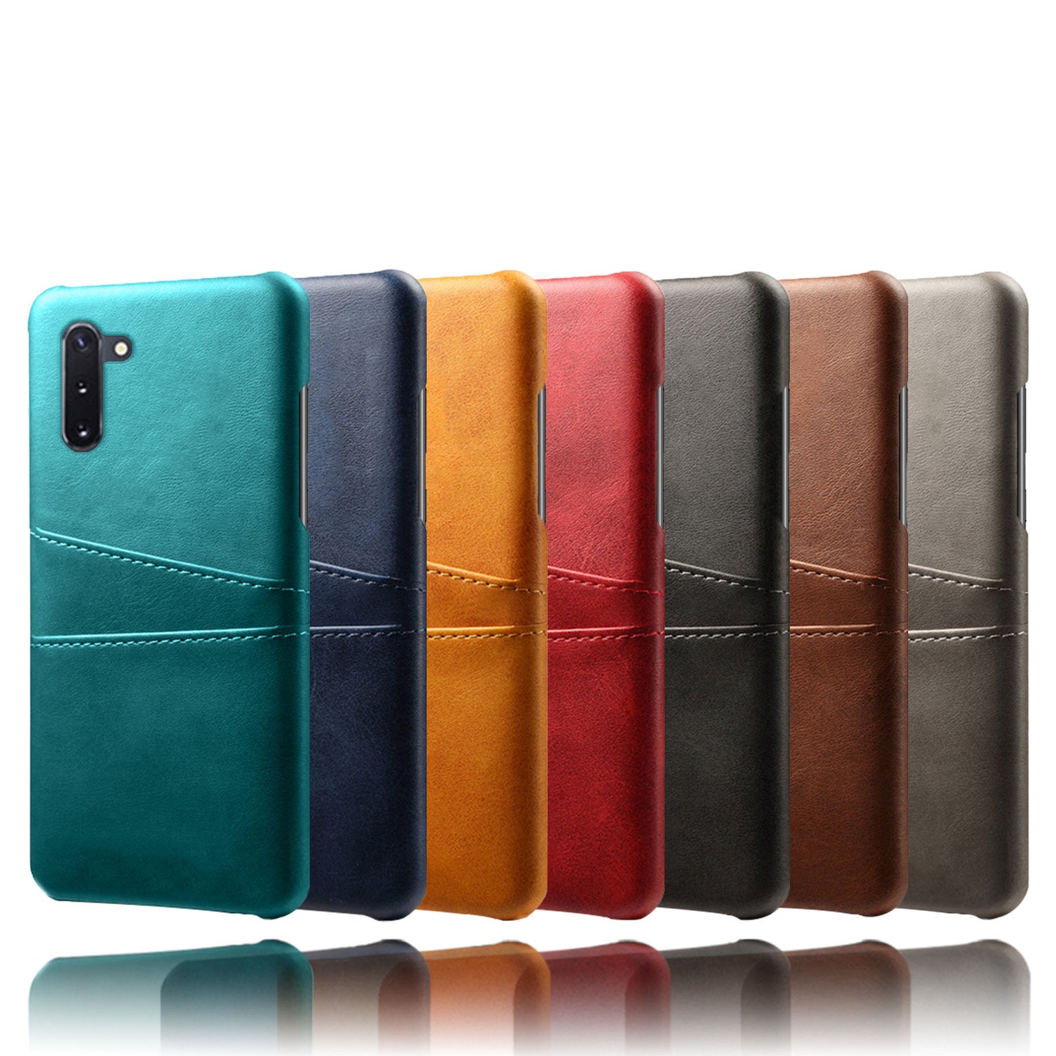 For Samsung Galaxy Note 10 Leather Cards Wallet Case Cover