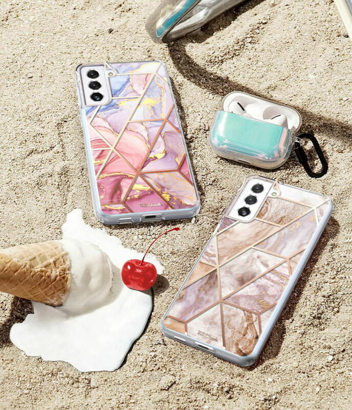 For Samsung Galaxy S21 Plus 5G Case Clear Slim Marble Shockproof Cover
