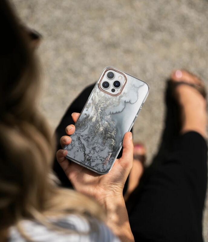 For Apple iPhone 12 Pro 6.1" Case Clear Slim Stylish Marble Shockproof Cover