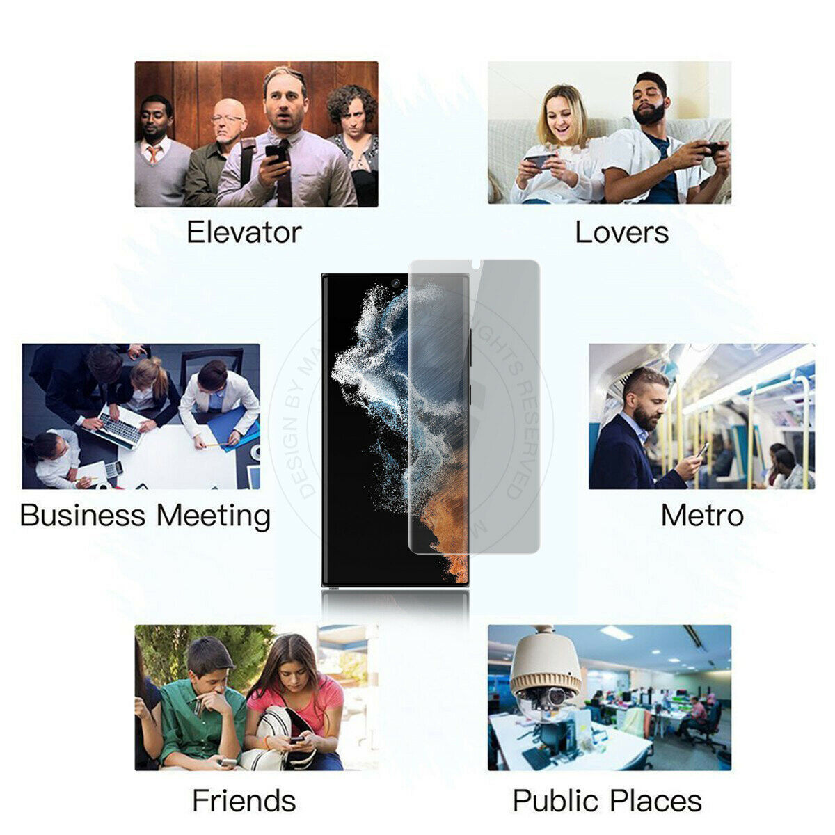 For Samsung Galaxy S22 Plus Ultra 5G Anti Spy Privacy Full Screen Protector Film