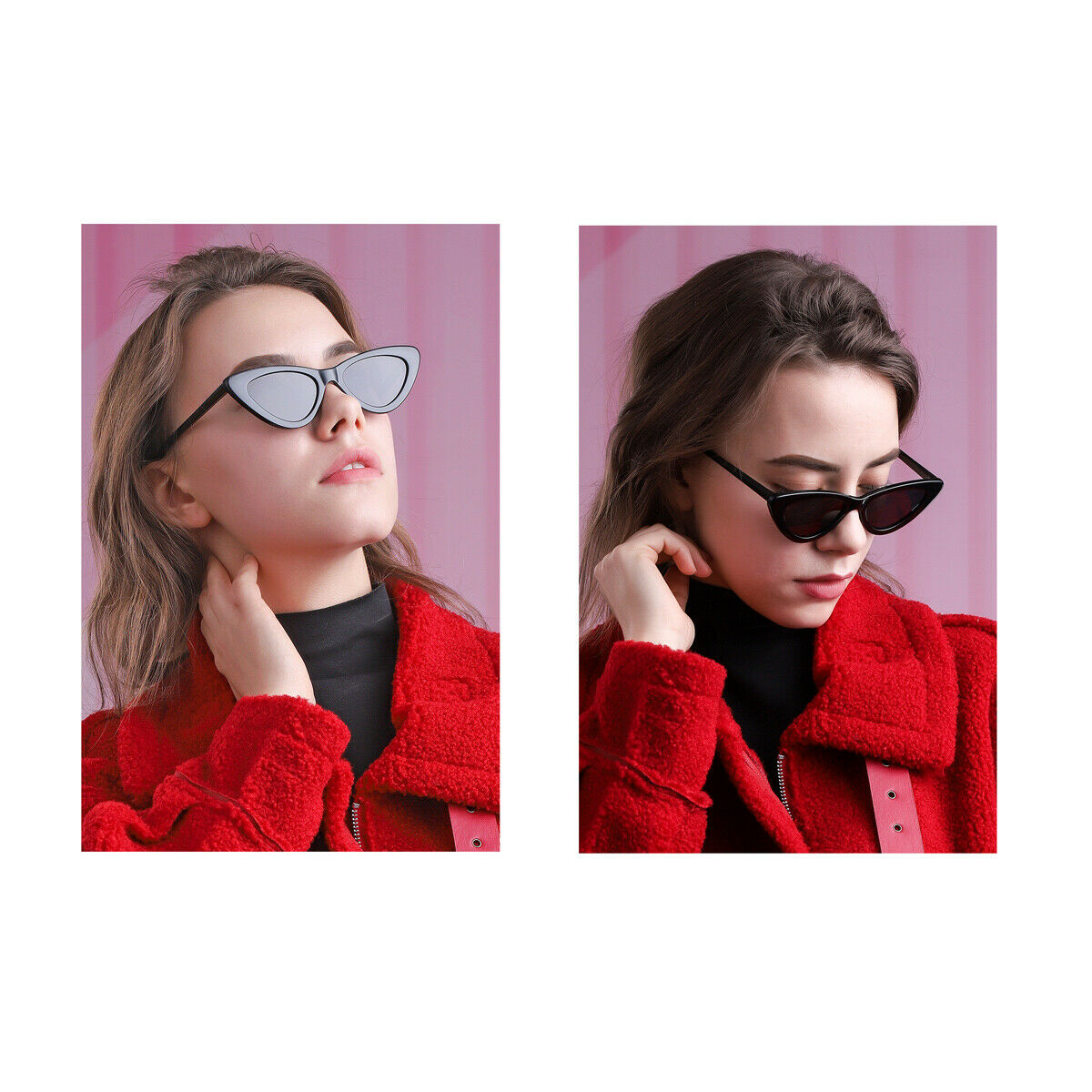 Vintage Retro Vintage Cat Eye Sunglasses Fashion Women Rapper Unisex Goggles