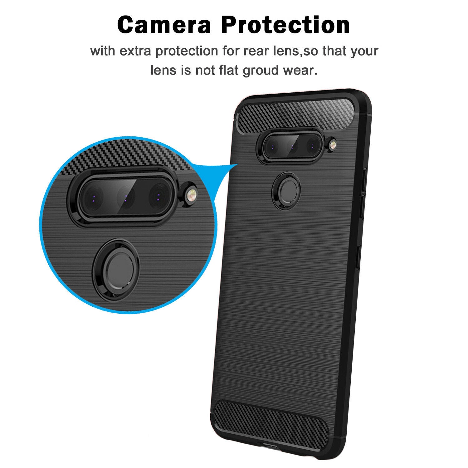 For LG V30 Phone Case Soft TPU Rubber Shockproof Slim Cover