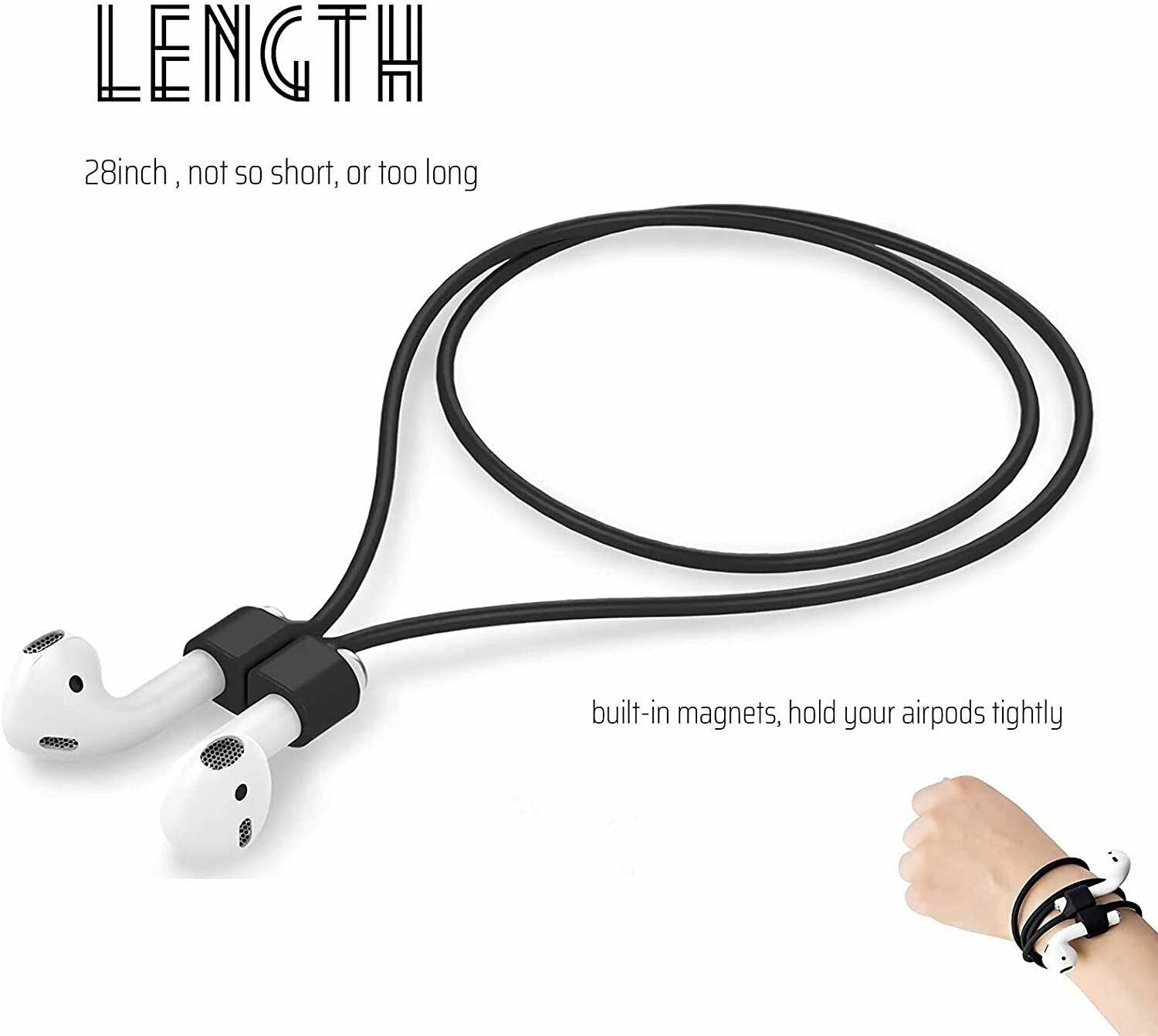 For Apple Airpods/Pro Anti Lost Strap String Rope Case Cover Ear Hook Earbuds