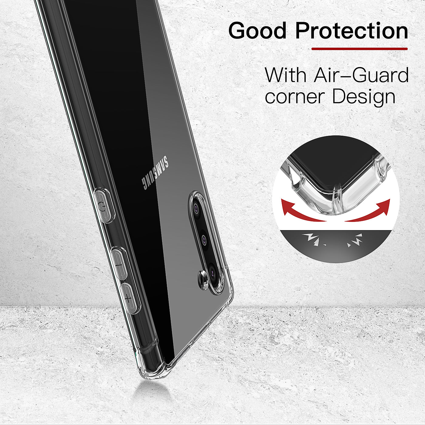 Samsung Galaxy Note 10 Plus 5G Case Clear Heavy Duty Shockproof Slim Cover