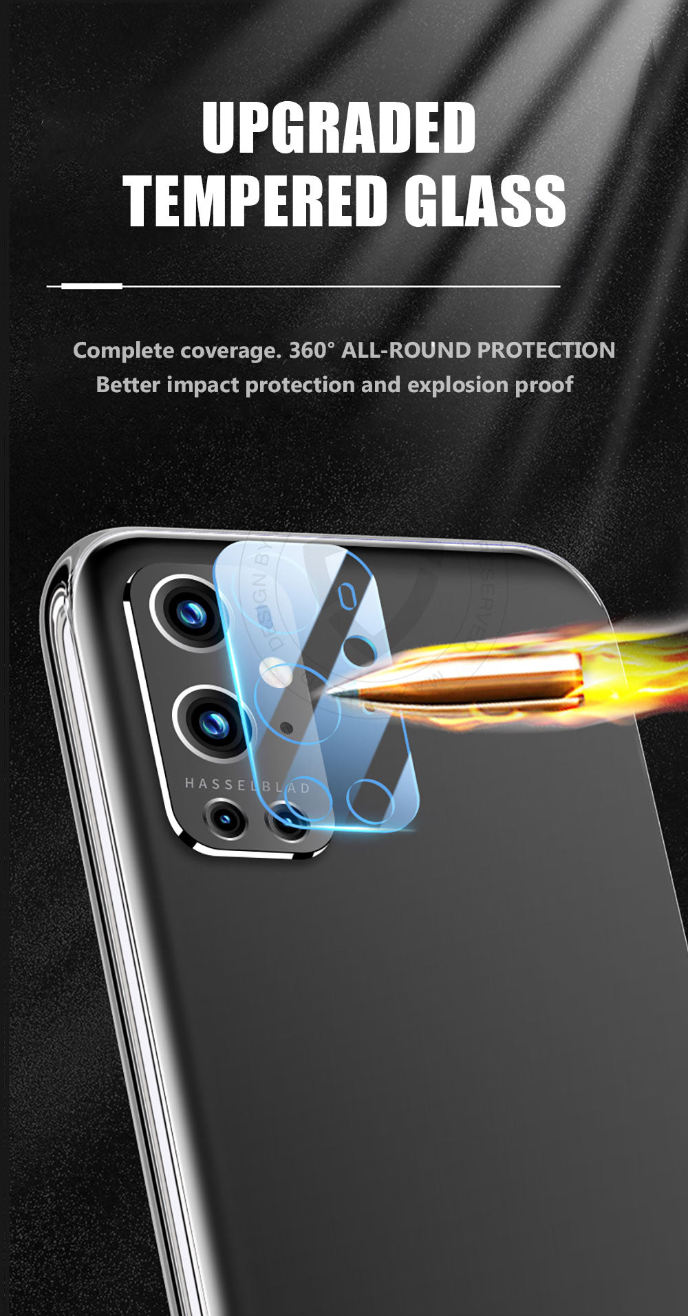 For OnePlus 9 MAXSHIELD Camera Lens Tempered Glass Screen Protector