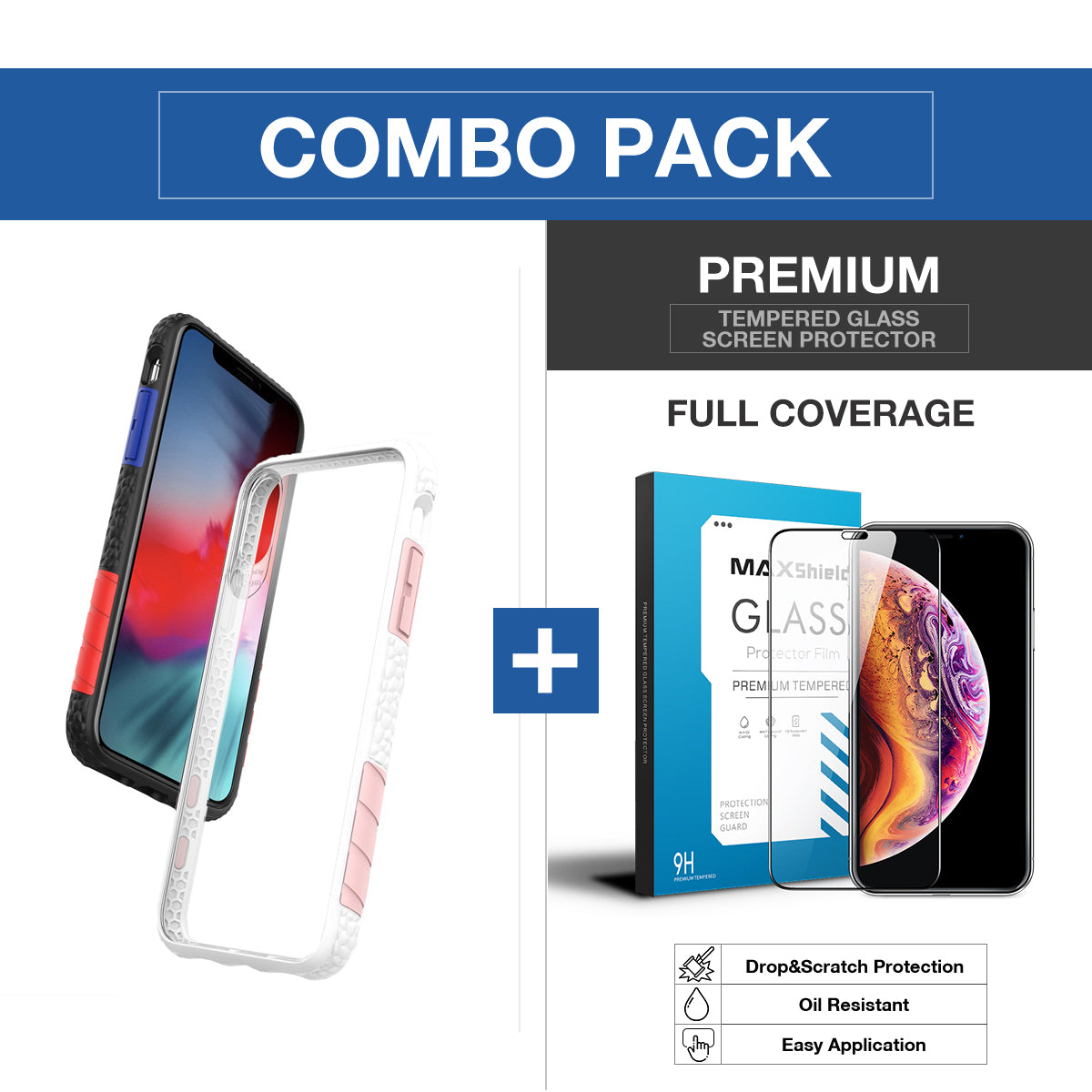 iPhone 8 Case, Heavy Duty Shockproof Slim Clear Protection Cover