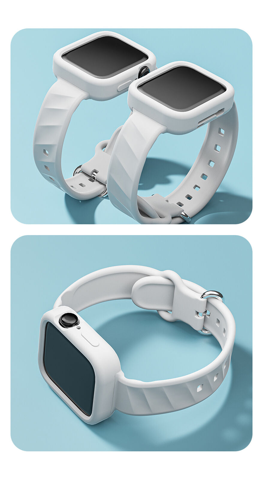 For Apple Watch iWatch Series SE 6 5 4 3 38/42mm Silicone Strap Case Cover Band