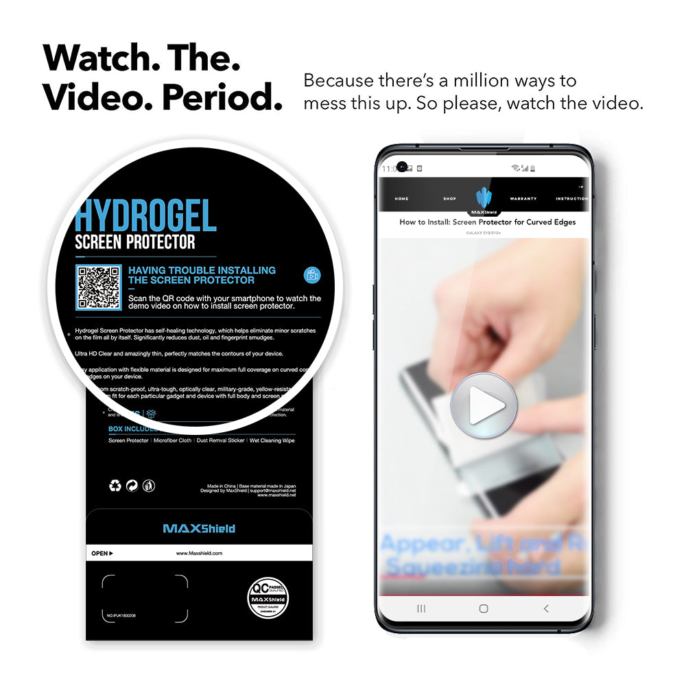 2 Pack MAXSHIELD For OPPO X3 Neo HYDROGEL FLEXIBLE Film Screen Protector