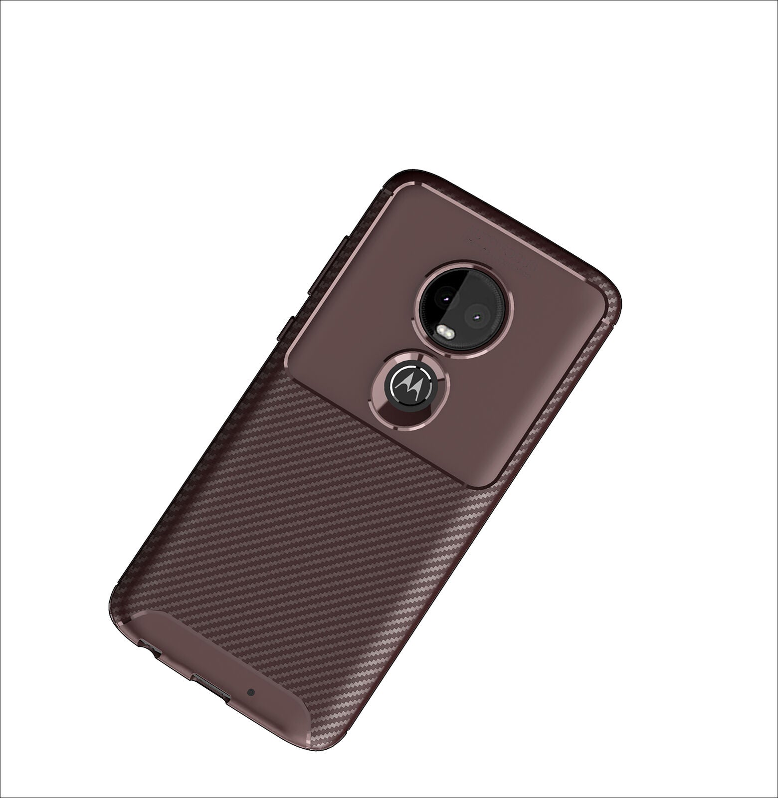 Motorola Moto G7 Shockproof Carbon Fiber soft Case Cover