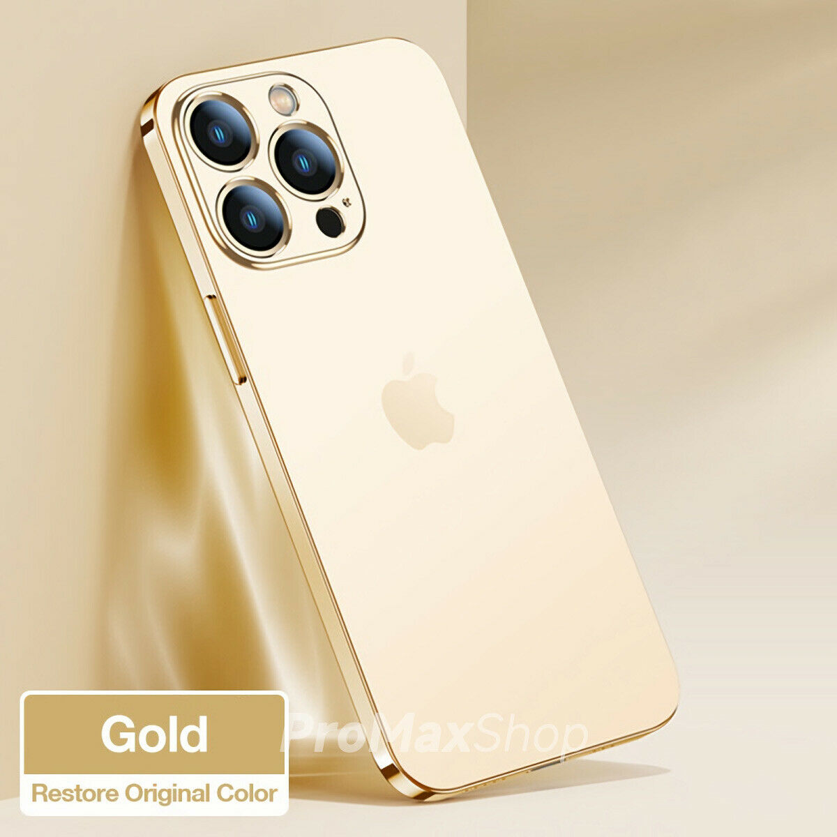 For iPhone 13 Pro Max Case 360° Shockproof Metal Plating Full Cover Protector