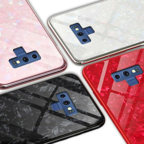 For Samsung S10 Case Luxury Tempered Glass Back Shockproof Cover-Red