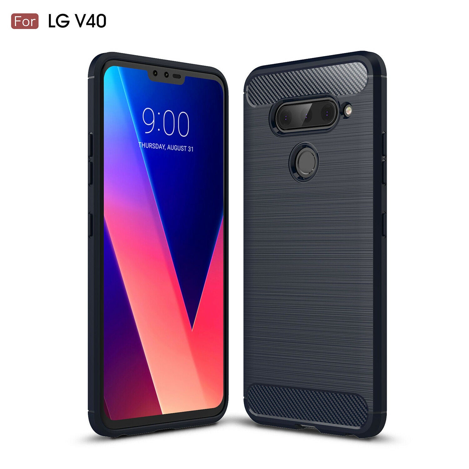 For LG V40 ThinQ Phone Case Soft TPU Rubber Shockproof Slim Cover