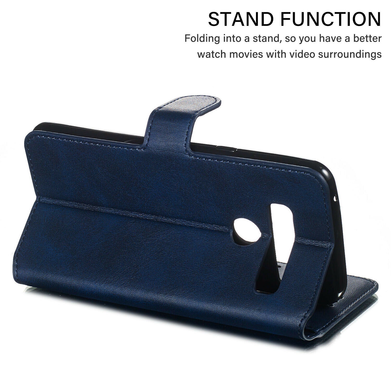 For LG Q60 Luxury Wallet Leather Case Card Slots Cover