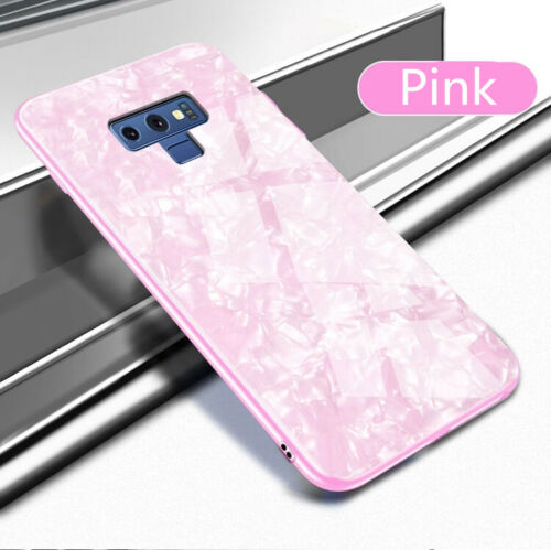 For Samsung S9 Plus Case Luxury Tempered Glass Back Shockproof Cover-Pink