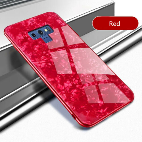 For Samsung S9 Case Luxury Tempered Glass Back Shockproof Cover-White