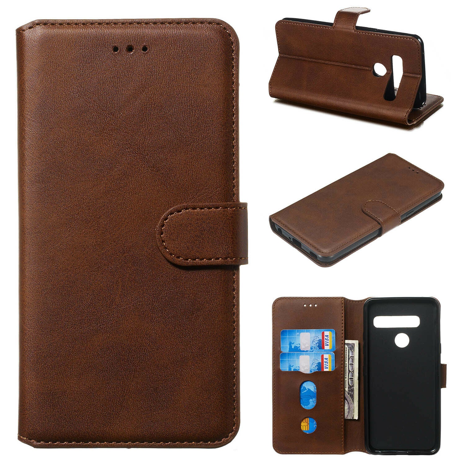 For LG  V30  Luxury Wallet Leather Case Card Slots Cover
