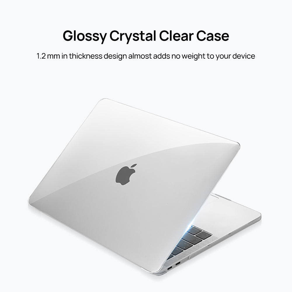 For Macbook Air Pro Case Clear Hard Shell Glossy Crystal Cover M1 13 14 16"